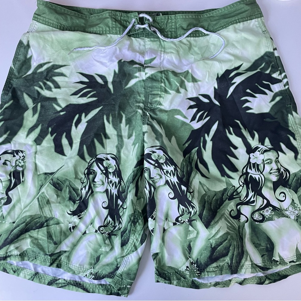 Tropical Green Swim Shorts
